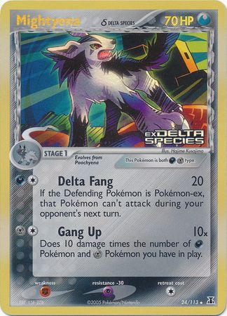 Mightyena (24/113) (Delta Species) (Stamped) [EX: Delta Species] | Cracking-Singles