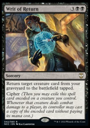 Writ of Return (Promo Pack) [Streets of New Capenna Commander Promos] | Cracking-Singles