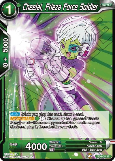 Cheelai, Frieza Force Soldier (Reprint) (SD8-05) [Battle Evolution Booster] | Cracking-Singles