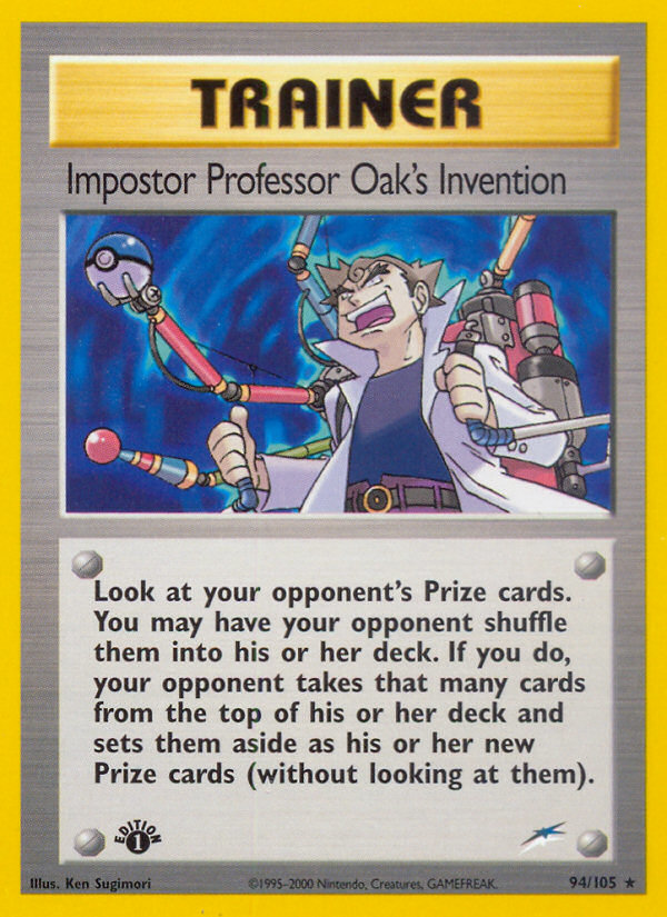 Impostor Professor Oak's Invention (94/105) [Neo Destiny 1st Edition] | Cracking-Singles