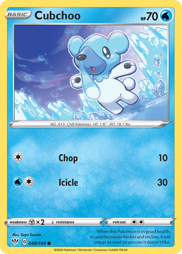 Cubchoo (048/189) [Sword & Shield: Darkness Ablaze] | Cracking-Singles