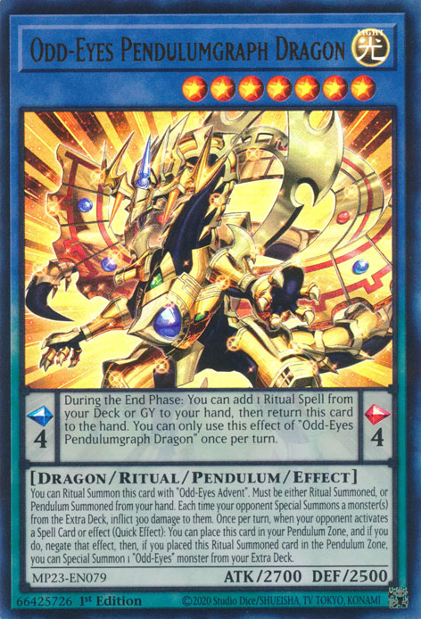 Odd-Eyes Pendulumgraph Dragon [MP23-EN079] Ultra Rare | Cracking-Singles