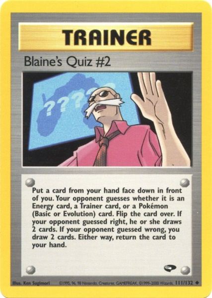 Blaine's Quiz #2 (111/132) [Gym Challenge Unlimited] | Cracking-Singles