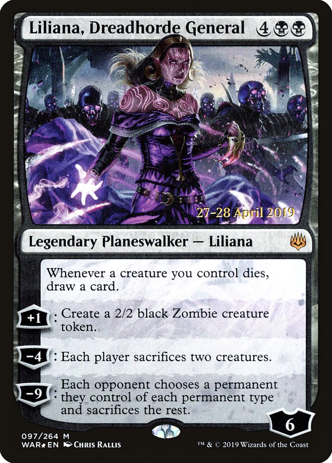 Liliana, Dreadhorde General  [War of the Spark Prerelease Promos] | Cracking-Singles