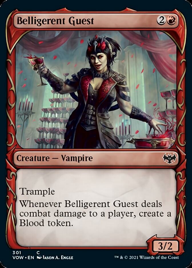 Belligerent Guest (Showcase Fang Frame) [Innistrad: Crimson Vow] | Cracking-Singles