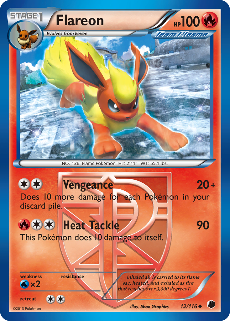 Flareon (12/116) [Black & White: Plasma Freeze] | Cracking-Singles