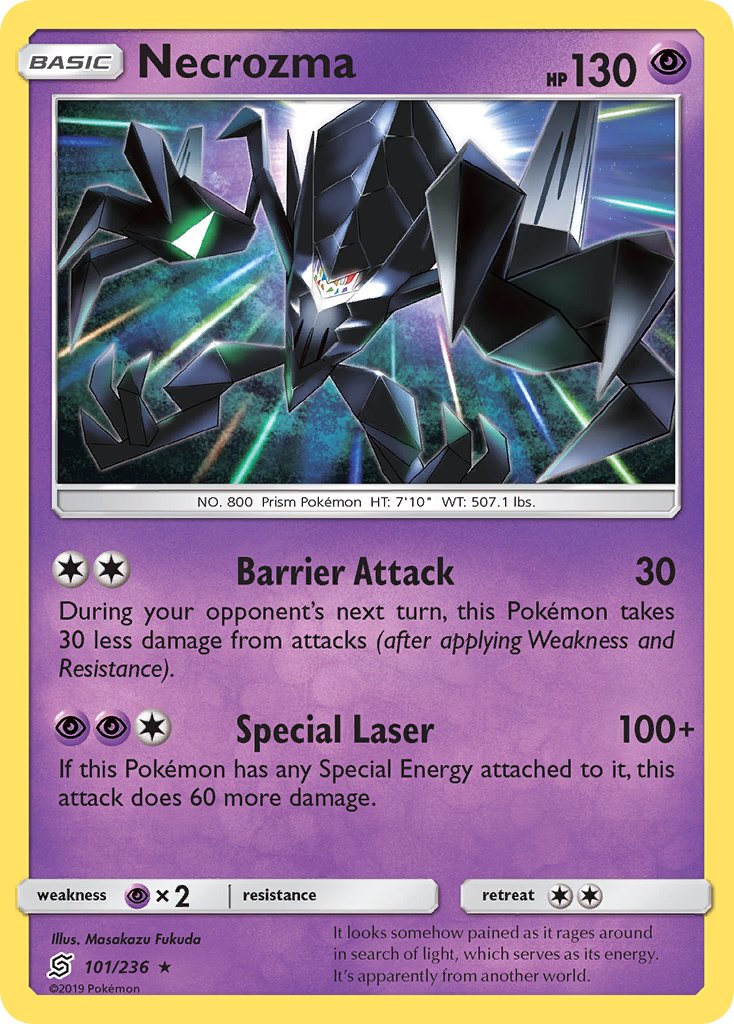 Necrozma (101/236) (Cracked Ice Holo) (Theme Deck Exclusive) [Sun & Moon: Unified Minds] | Cracking-Singles