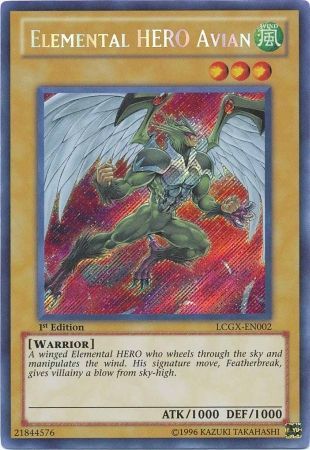 Elemental HERO Avian (Alternate Art) [LCGX-EN002] Secret Rare | Cracking-Singles