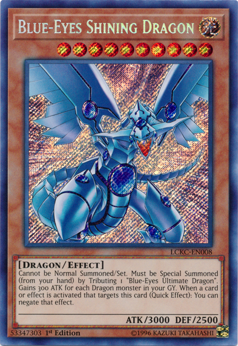 Blue-Eyes Shining Dragon [LCKC-EN008] Secret Rare | Cracking-Singles