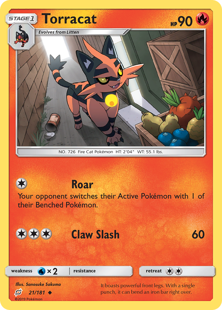 Torracat (21/181) [Sun & Moon: Team Up] | Cracking-Singles