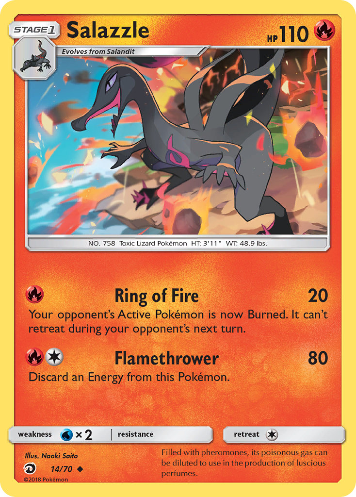 Salazzle (14/70) [Sun & Moon: Dragon Majesty] | Cracking-Singles