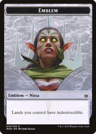 Emblem - Nissa, Who Shakes the World [War of the Spark Tokens] | Cracking-Singles