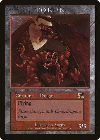 Dragon Token (Onslaught) [Magic Player Rewards 2002] | Cracking-Singles