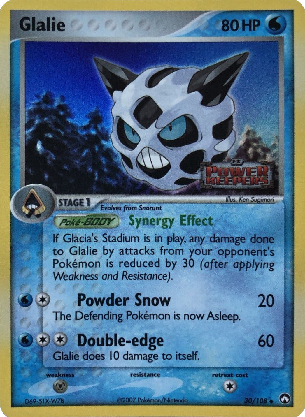 Glalie (30/108) (Stamped) [EX: Power Keepers] | Cracking-Singles