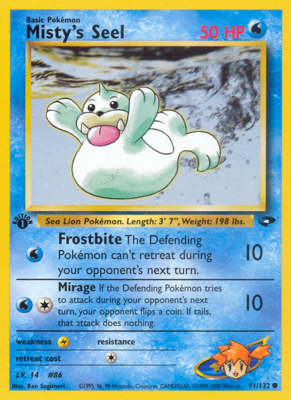 Misty's Seel (91/132) [Gym Challenge 1st Edition] | Cracking-Singles