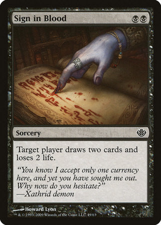 Sign in Blood [Duel Decks: Garruk vs. Liliana] | Cracking-Singles