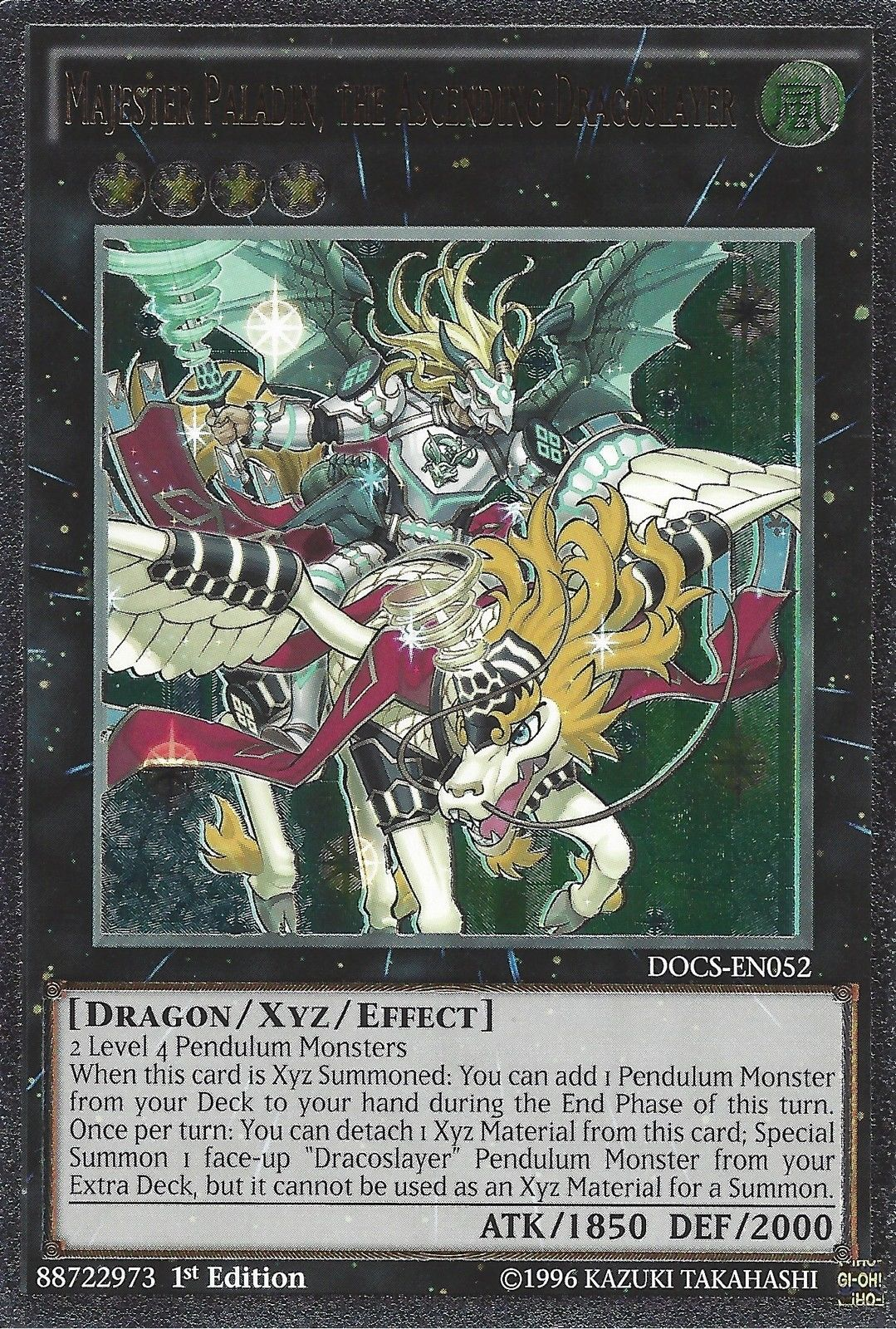 Majester Paladin, the Ascending Dracoslayer (UTR) [DOCS-EN052] Ultimate Rare | Cracking-Singles