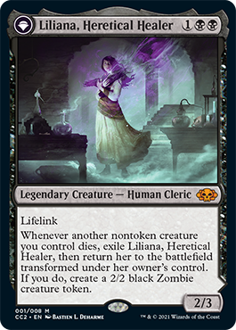 Liliana, Heretical Healer // Liliana, Defiant Necromancer [Commander Collection: Black] | Cracking-Singles