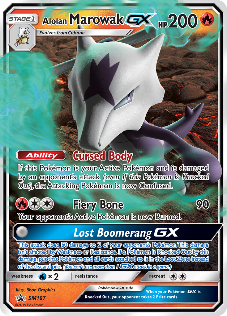 Alolan Marowak GX (SM187) [Sun & Moon: Black Star Promos] | Cracking-Singles