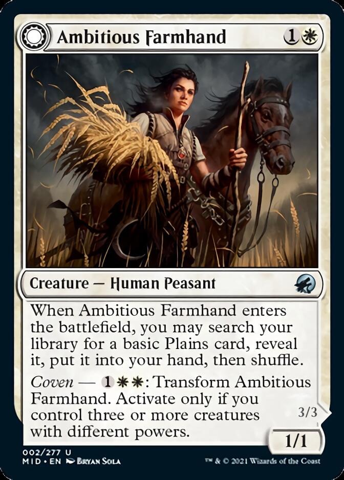 Ambitious Farmhand // Seasoned Cathar [Innistrad: Midnight Hunt] | Cracking-Singles