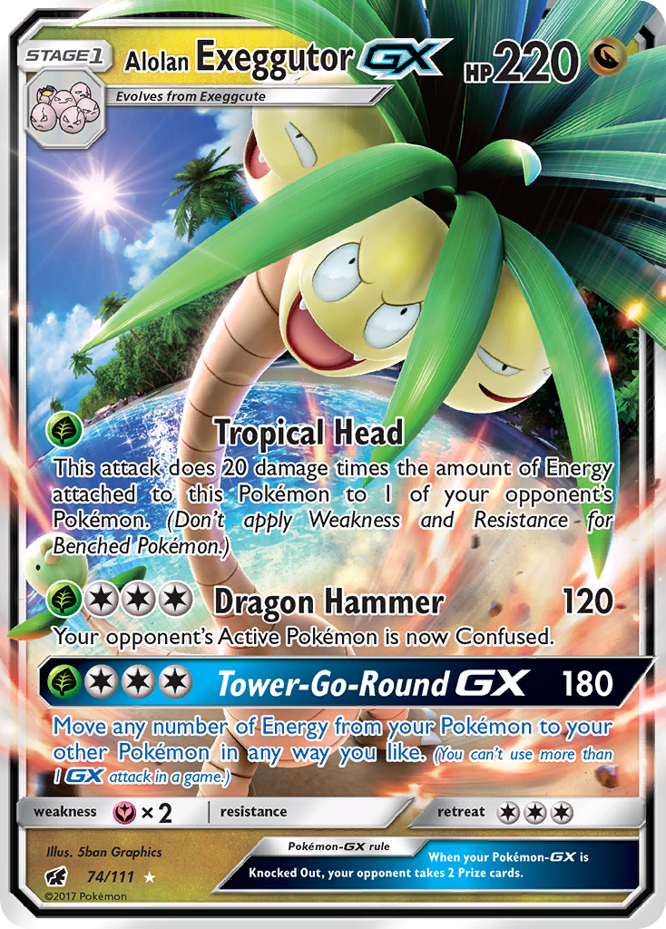 Alolan Exeggutor GX (74/111) [Sun & Moon: Crimson Invasion] | Cracking-Singles