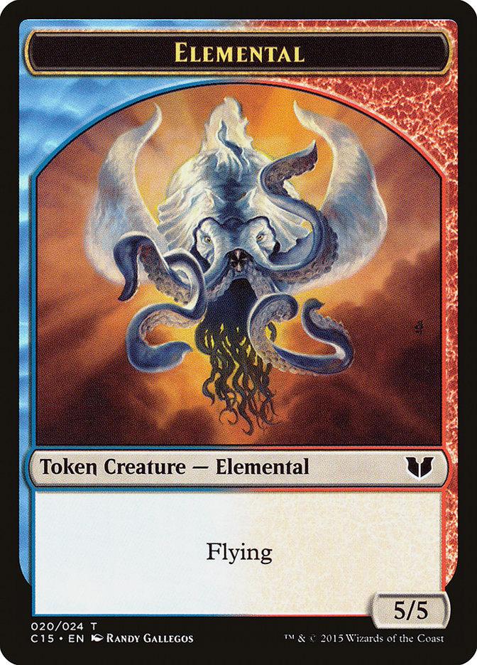 Drake // Elemental (020) Double-Sided Token [Commander 2015 Tokens] | Cracking-Singles