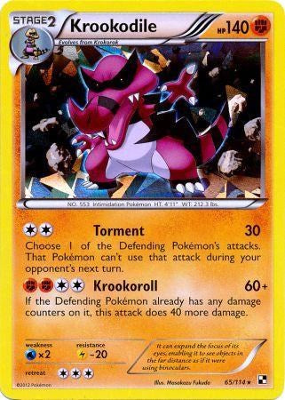 Krookodile (65/114) (Cracked Ice Holo) [Black & White: Base Set] | Cracking-Singles