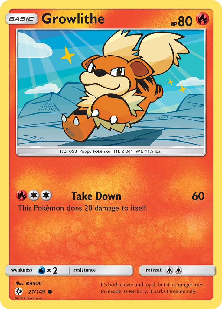 Growlithe (21/149) [Sun & Moon: Base Set] | Cracking-Singles