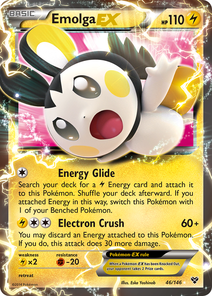 Emolga EX (46/146) [XY: Base Set] | Cracking-Singles