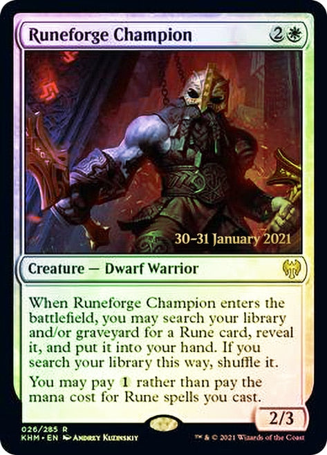 Runeforge Champion  [Kaldheim Prerelease Promos] | Cracking-Singles