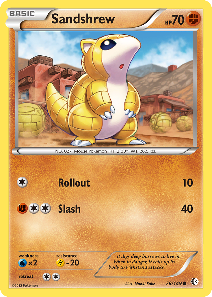 Sandshrew (78/149) [Black & White: Boundaries Crossed] | Cracking-Singles