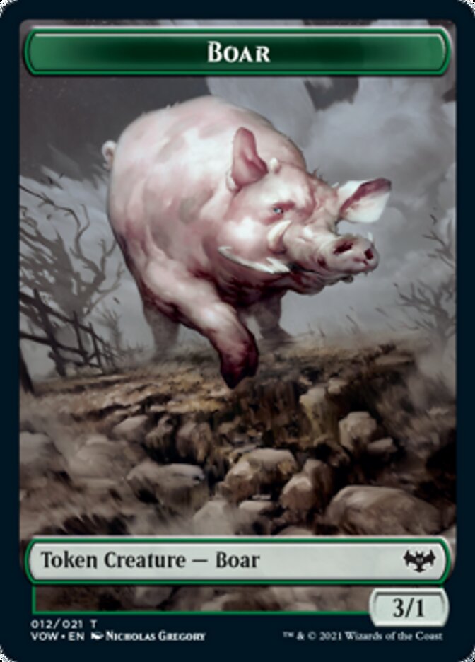 Boar Token [Innistrad: Crimson Vow Tokens] | Cracking-Singles