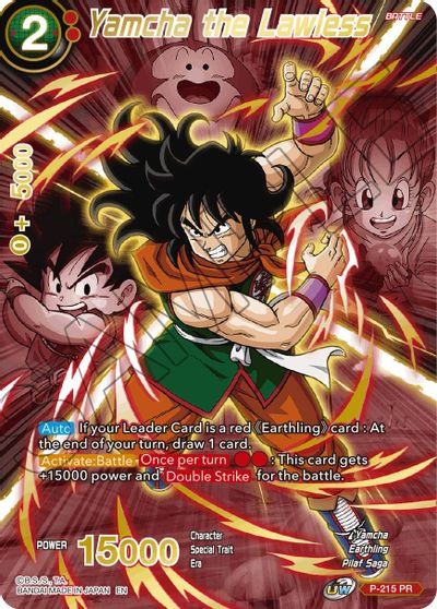 Yamcha the Lawless (Alternate Art) [P-215] | Cracking-Singles