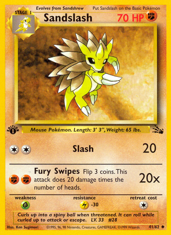 Sandslash (41/62) [Fossil 1st Edition] | Cracking-Singles