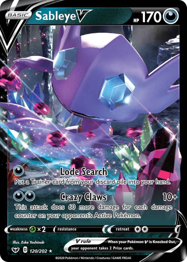 Sableye V (120/202) [Sword & Shield: Base Set] | Cracking-Singles