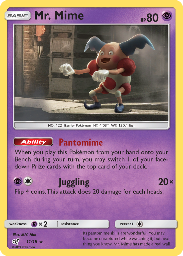 Mr. Mime (11/18) [Sun & Moon: Detective Pikachu] | Cracking-Singles