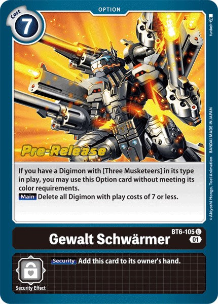 Gewalt Schwarmer [BT6-105] [Double Diamond Pre-Release Cards] | Cracking-Singles