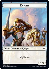 Knight // Food (17) Double-sided Token [Throne of Eldraine Tokens] | Cracking-Singles