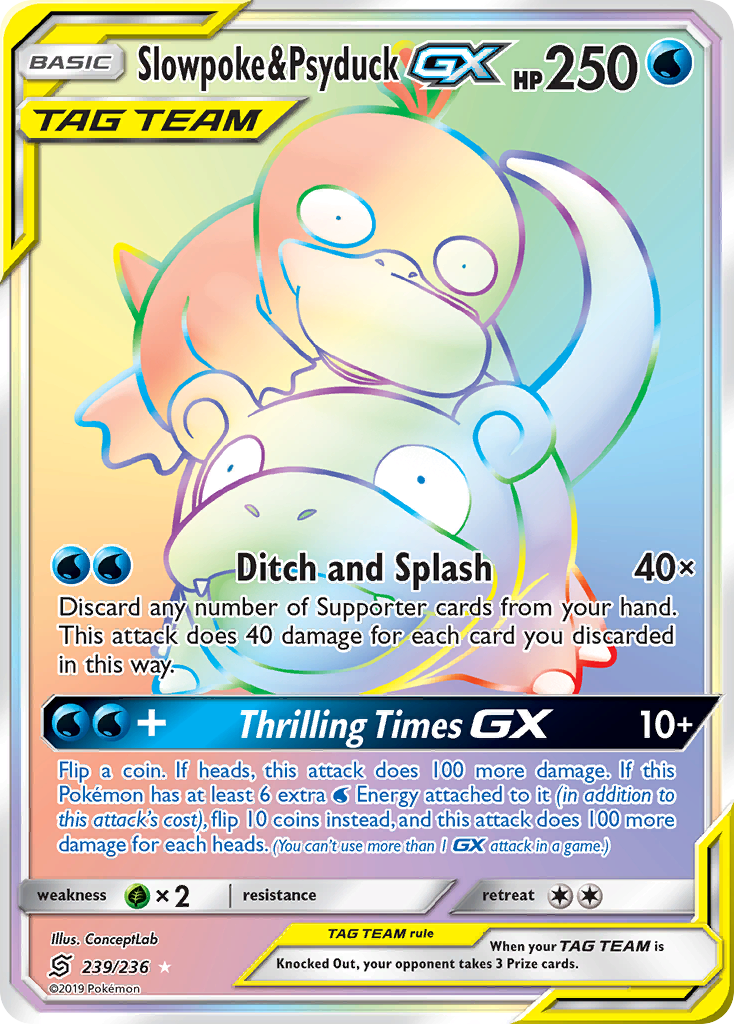 Slowpoke & Psyduck GX (239/236) [Sun & Moon: Unified Minds] | Cracking-Singles