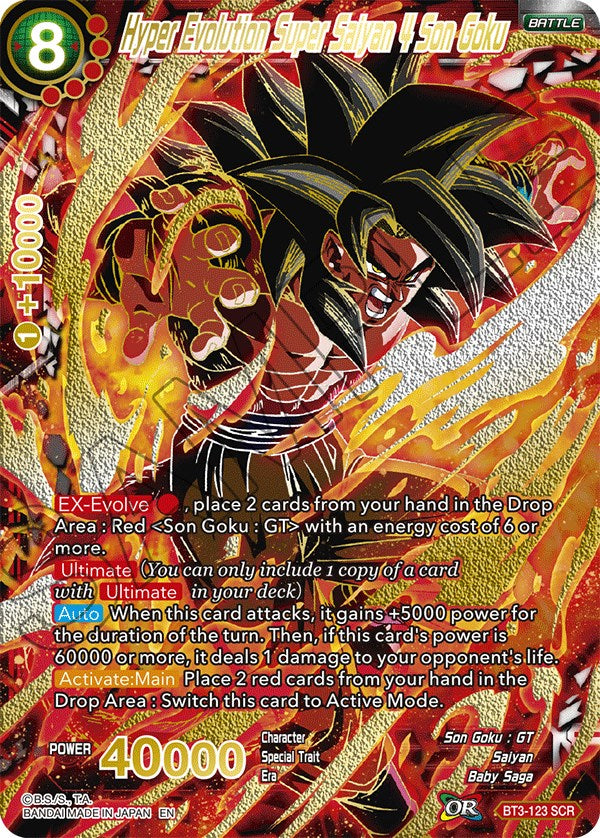 Hyper Evolution Super Saiyan 4 Son Goku (SCR) (BT3-123) [5th Anniversary Set] | Cracking-Singles