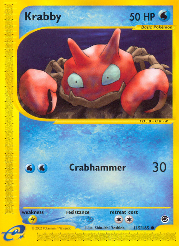 Krabby (115/165) [Expedition: Base Set] | Cracking-Singles