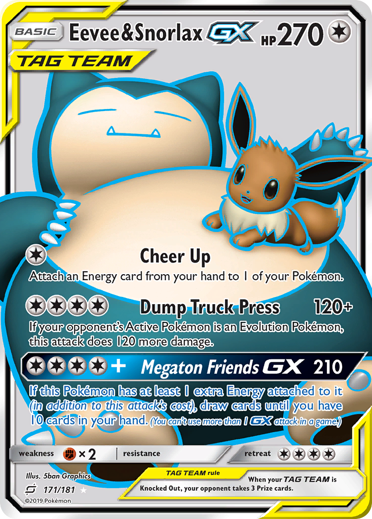 Eevee & Snorlax GX (171/181) [Sun & Moon: Team Up] | Cracking-Singles