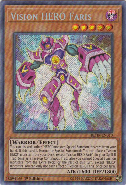 Vision Hero Faris [BLHR-EN010] Secret Rare | Cracking-Singles