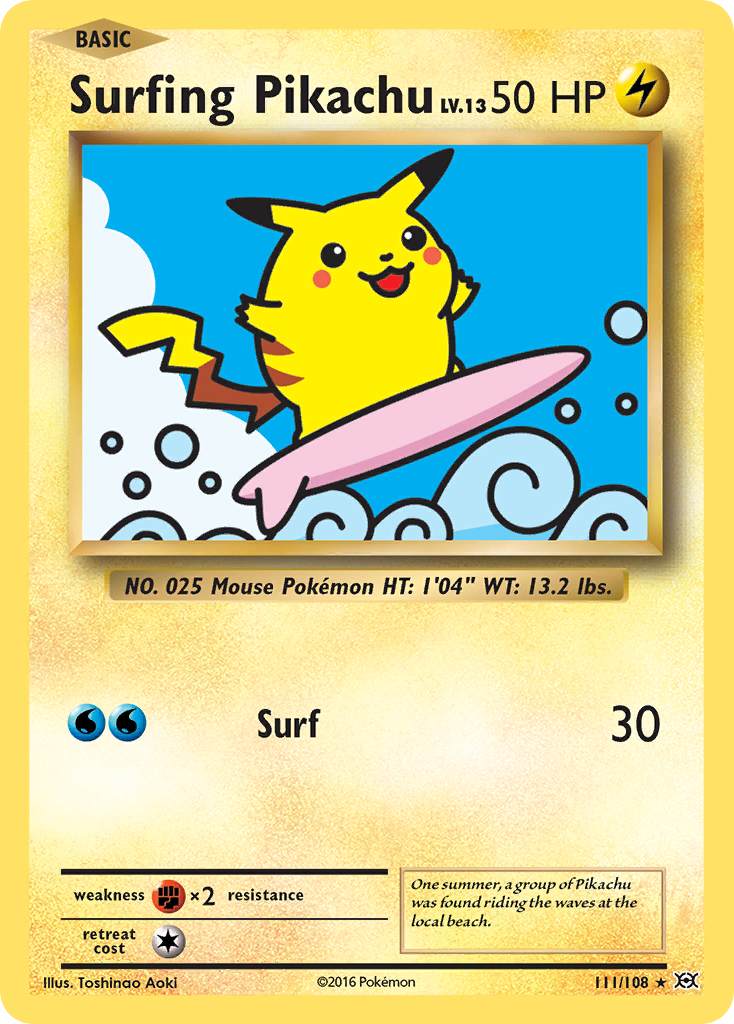 Surfing Pikachu (111/108) [XY: Evolutions] | Cracking-Singles