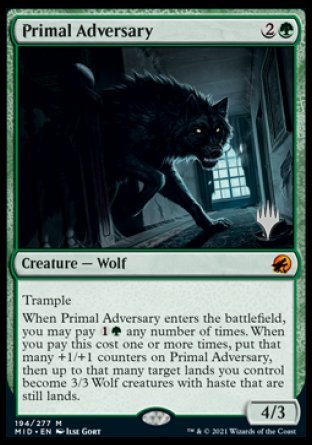 Primal Adversary (Promo Pack) [Innistrad: Midnight Hunt Promos] | Cracking-Singles