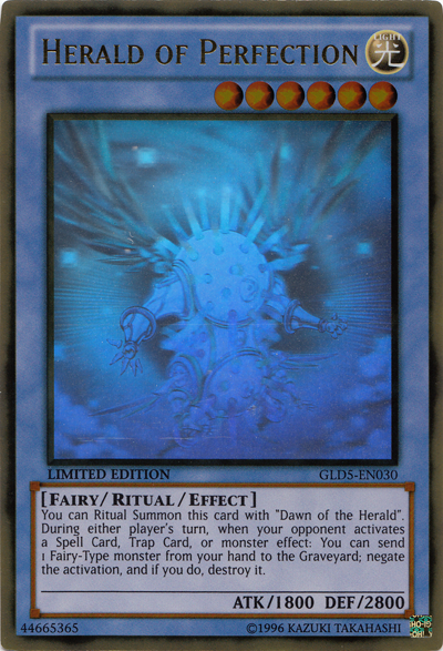 Herald of Perfection [GLD5-EN030] Ghost/Gold Rare | Cracking-Singles