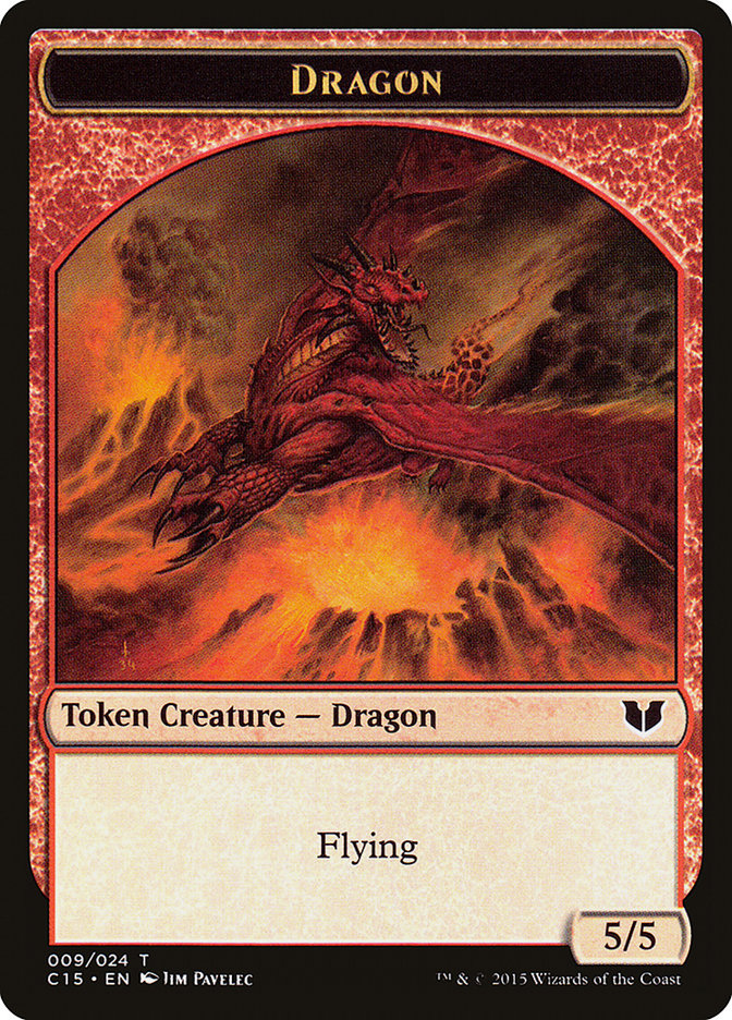 Dragon // Dragon Double-Sided Token [Commander 2015 Tokens] | Cracking-Singles