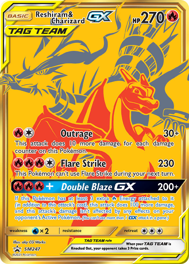 Reshiram & Charizard GX (SM247) [Sun & Moon: Black Star Promos] | Cracking-Singles