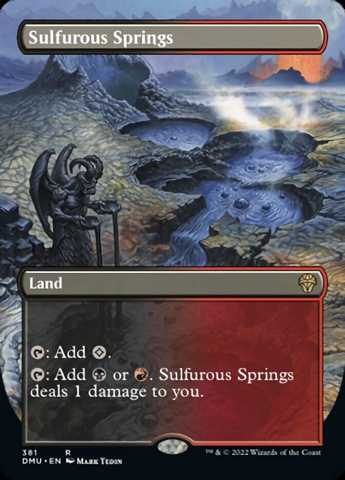 Sulfurous Springs (Borderless Alternate Art) [Dominaria United] | Cracking-Singles