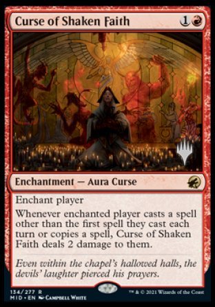 Curse of Shaken Faith (Promo Pack) [Innistrad: Midnight Hunt Promos] | Cracking-Singles